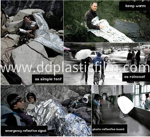 Emergency mylar blanket for Earthquake rescue